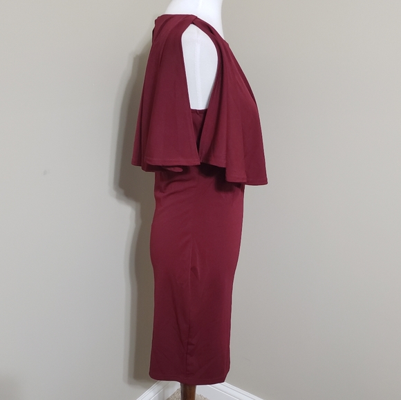Cape top sheath dress - Picture 2 of 4